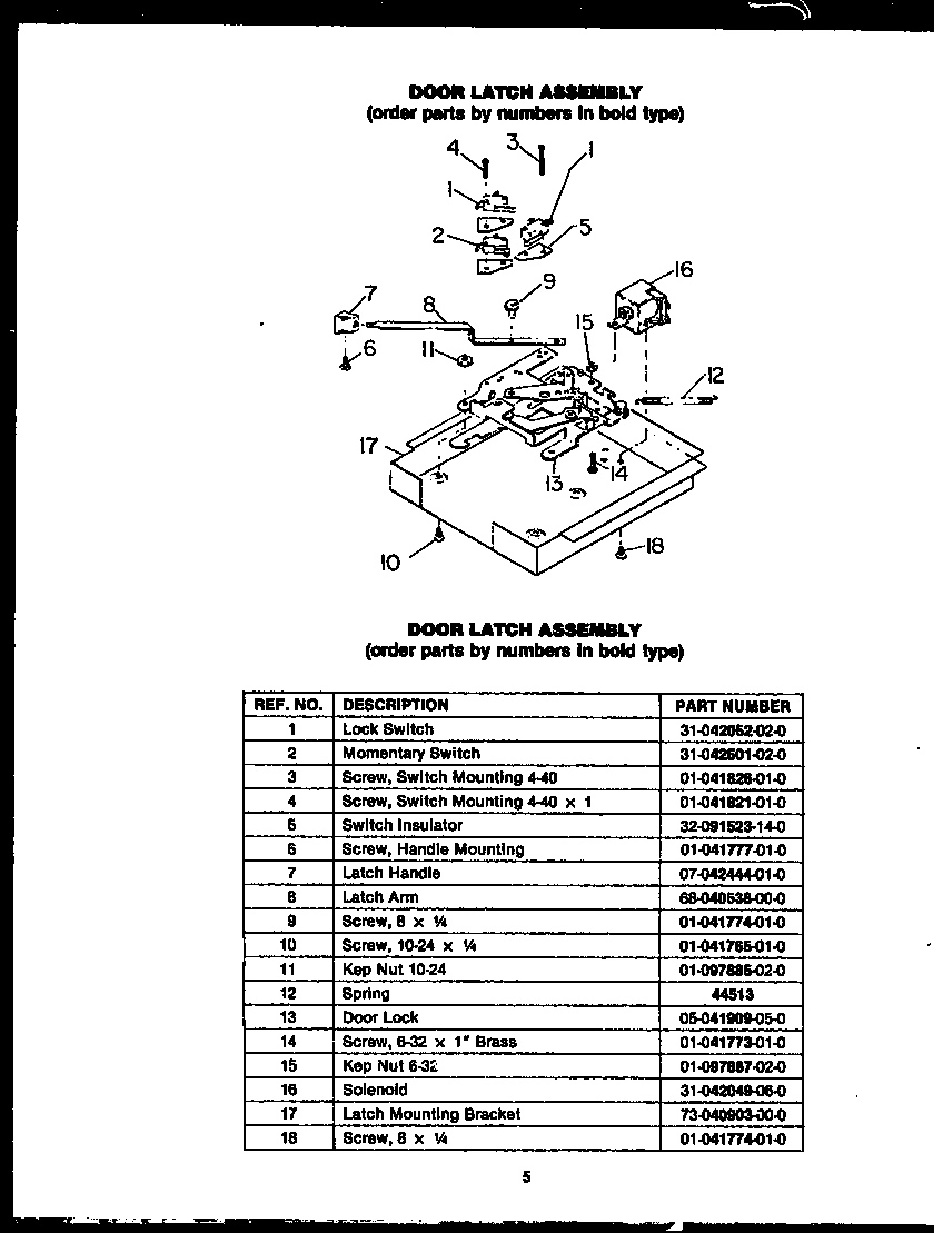 Door latch assembly