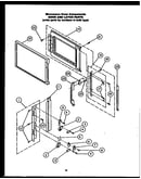 Microwave oven components door and latch parts
