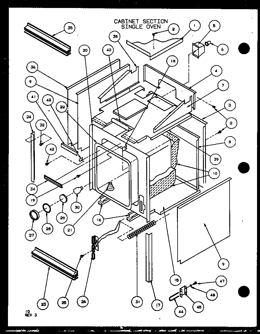 CABINET SECTION SINGLE OVEN (AO27SD/P8597701S) (AO27SEW/P1108001S) (AO27SE/P1108002S)