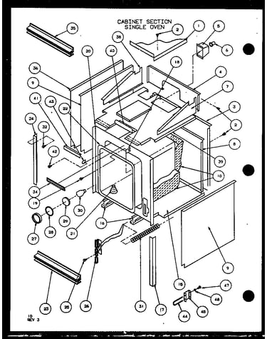 Cabinet section single oven (ao27sd/p8597701s) (ao27sew/p1108001s) (ao27se/p1108002s)