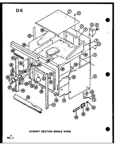 Cabinet section single oven (ao-27sb/p85547-3s) (ao-27sb/p85547-5s)