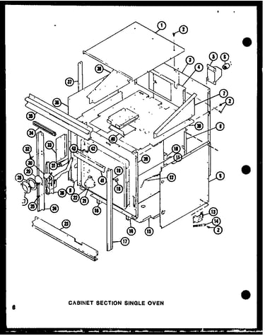 Cabinet section single oven (ao-27s/p85547-1s)