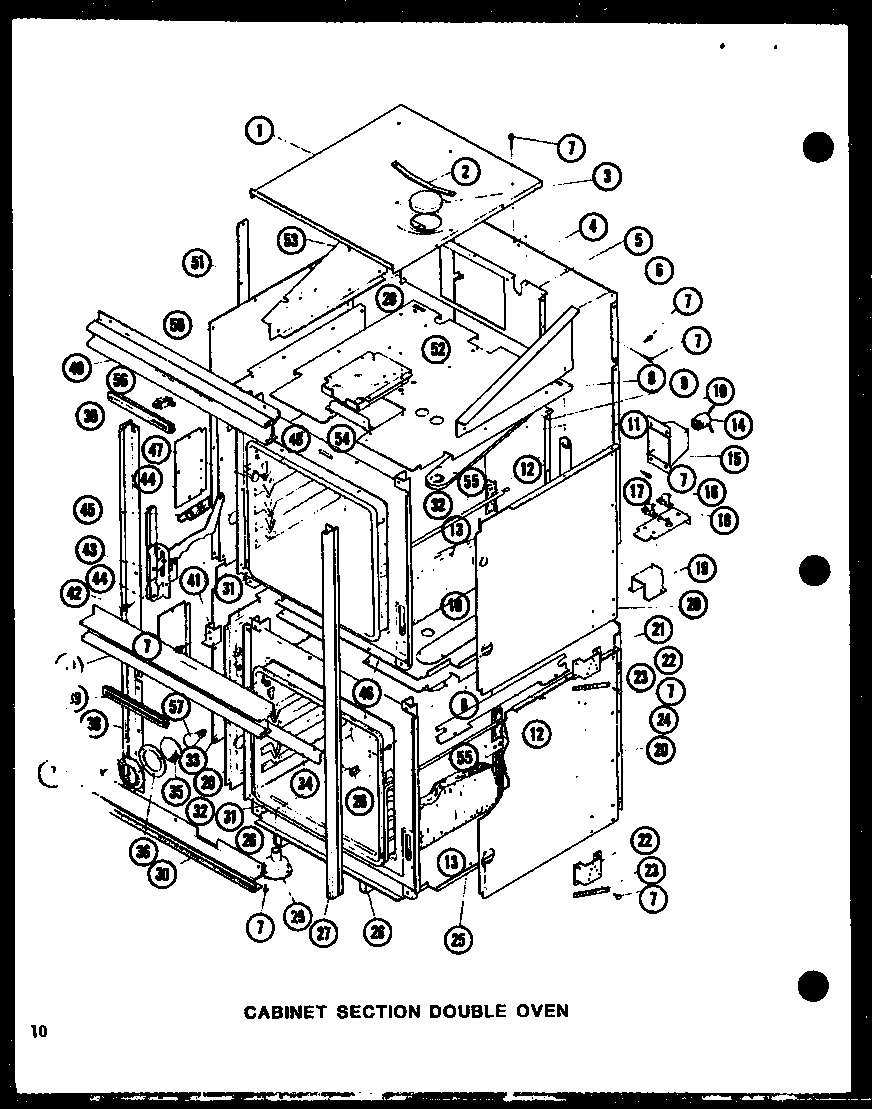 CABINET SECTION DOUBLE OVEN (AO-27D/P85547-2S)