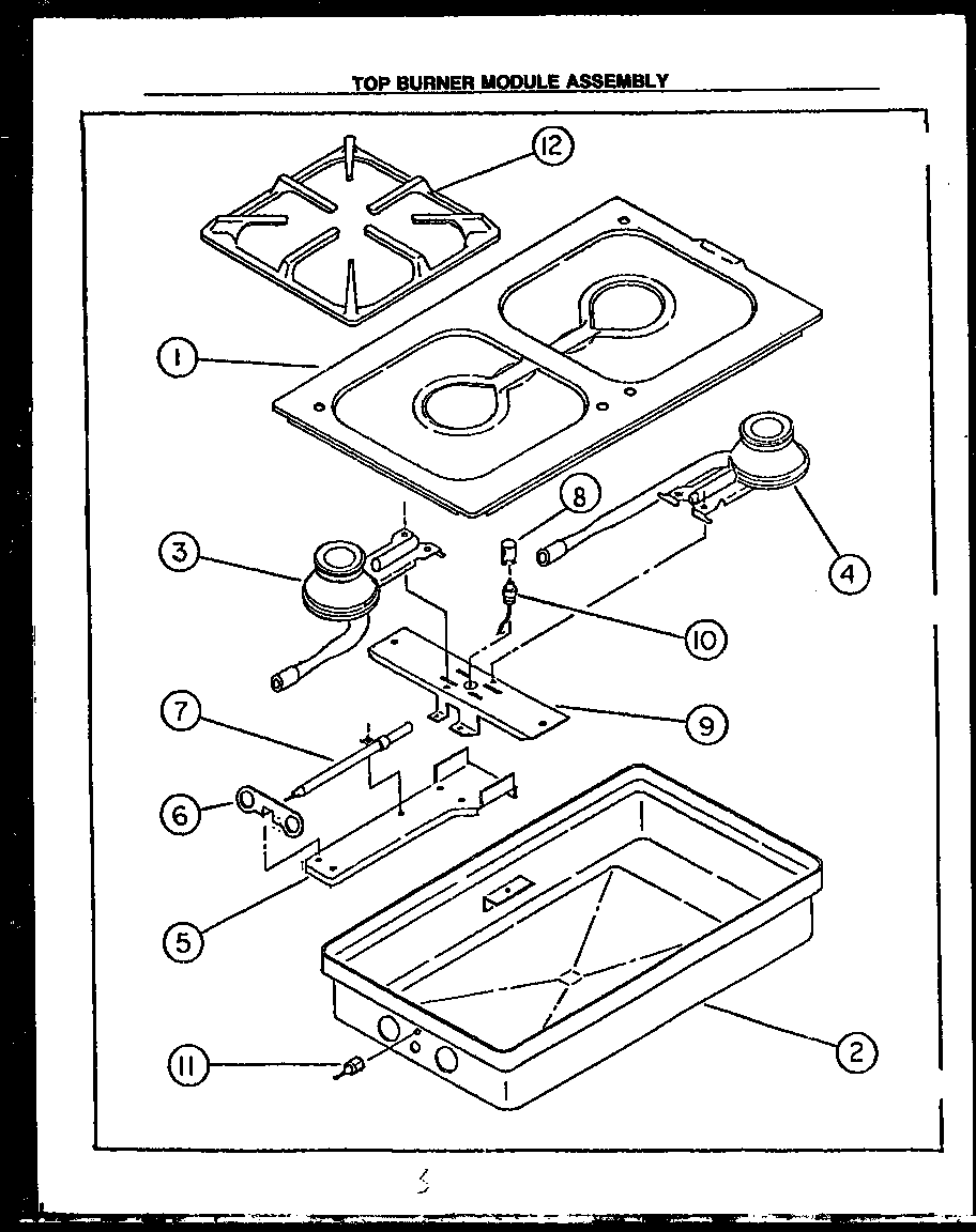 TOP BURNER MODULE ASSEMBLY