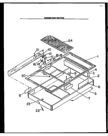 Burner box section