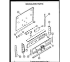 Caloric RSK3700UWW-P1141247NWW backguard parts diagram