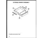 Caloric RSK3700UWW-P1141247NWW storage drawer assembly (rsk3700uww/p1141247nww) diagram
