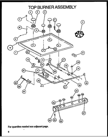 Top burner assembly
