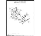 Amana GBK26FS0/P1142147NW oven door assembly diagram