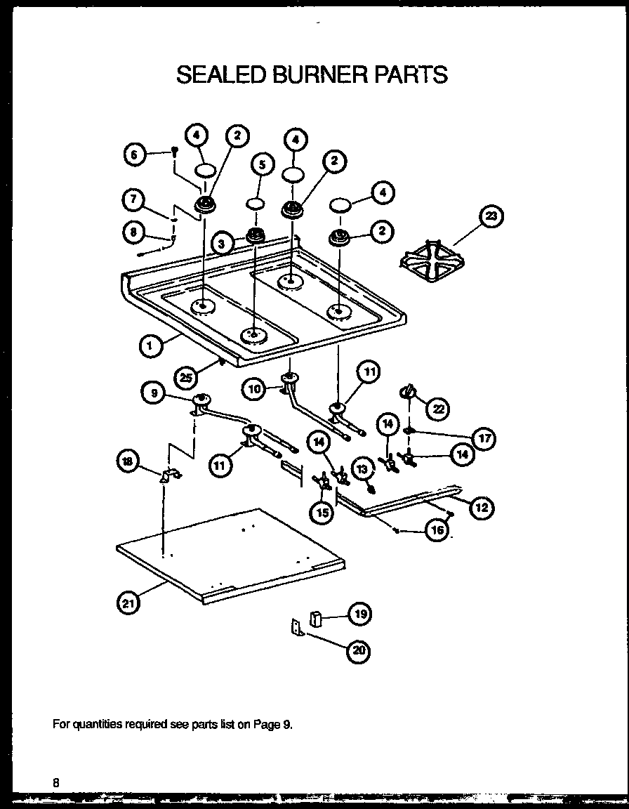 SEALED BURNER PARTS