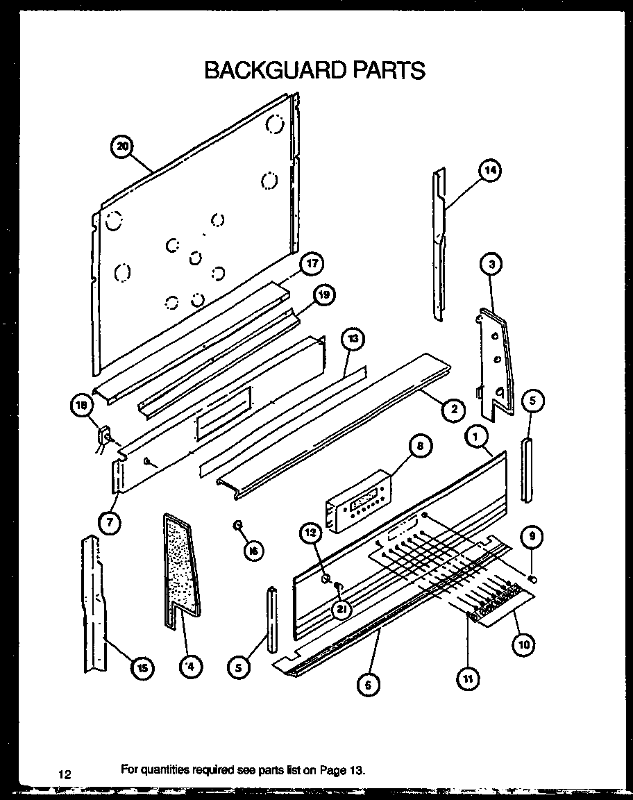 Backguard parts