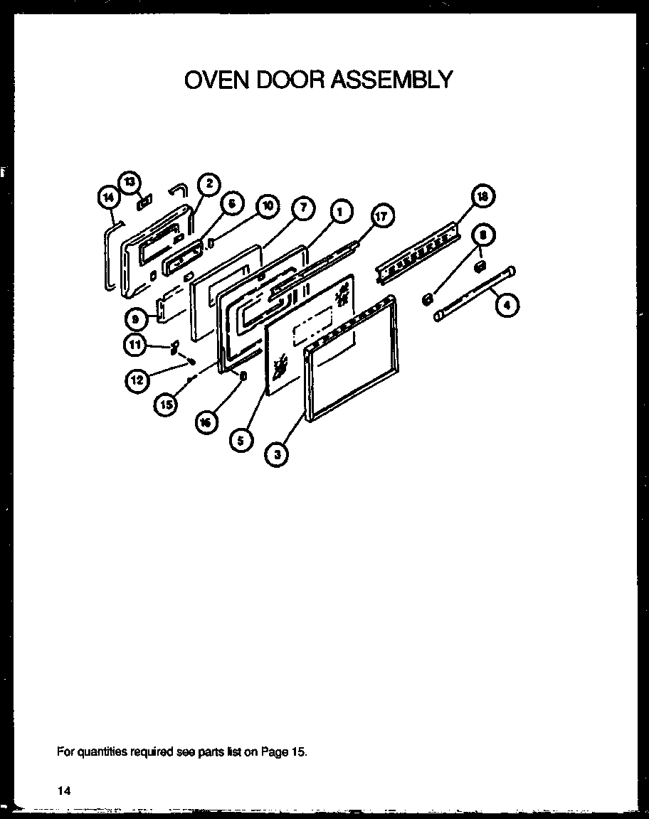 OVEN DOOR ASSEMBLY