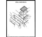 Caloric RMS363UW-P1142380NW broil components diagram