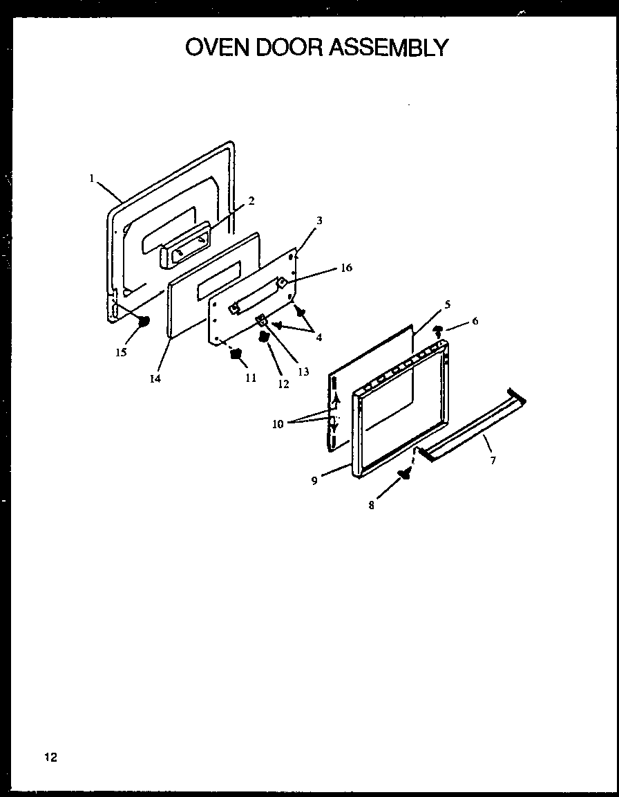 OVEN DOOR ASSEMBLY