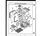 Caloric RHS365 main top/lower oven assembly diagram