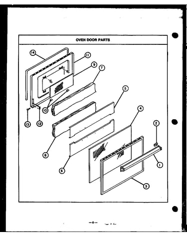 Oven door parts