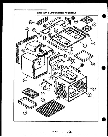 Main top/lower oven assembly