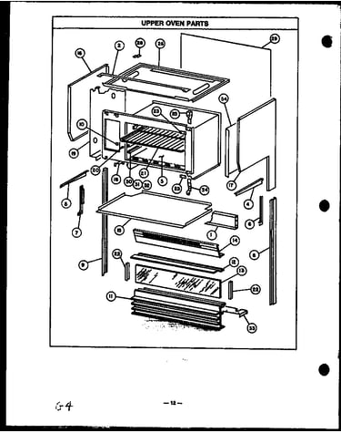 Upper oven parts