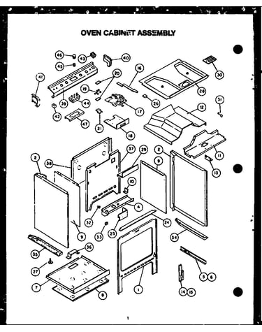 Oven cabinet assembly