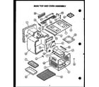Modern Maid PHU103 main top and oven assembly diagram