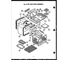 Caloric RSS369-OF main top/oven assembly diagram