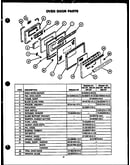 Oven door parts