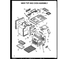 Amana AGS745E-P1113901S main top and oven assembly (ags745ww/p1130733n) (ags745ww1/p1130733ww) (ags745e1/p1130741n) (ags745e/p1113903s) (ags745e/p1113901s) (ags745w/p1113904s) (ags745w/p1113902s) (ags743w/p1155903w) (ags743w/p1155903s) (ags743l/p1155904s) diagram