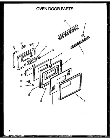 Oven door parts (ags745ww/p1130733n) (ags745ww1/p1130733ww) (ags745e1/p1130741n) (ags745w/p1113904s) (ags745w/p1113902s) (ags743w/p1155903w) (ags743w/p1155903s) (ags743l/p1155904s) (ags745e/p1113904s)