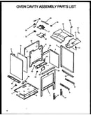 Oven cavity assembly parts list