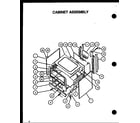 Caloric RLS258UW/P1141140NW cabinet assembly diagram