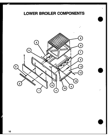Lower broiler components