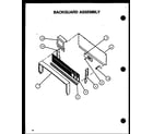 Caloric RLS258UW/P1141140NW backguard assembly diagram