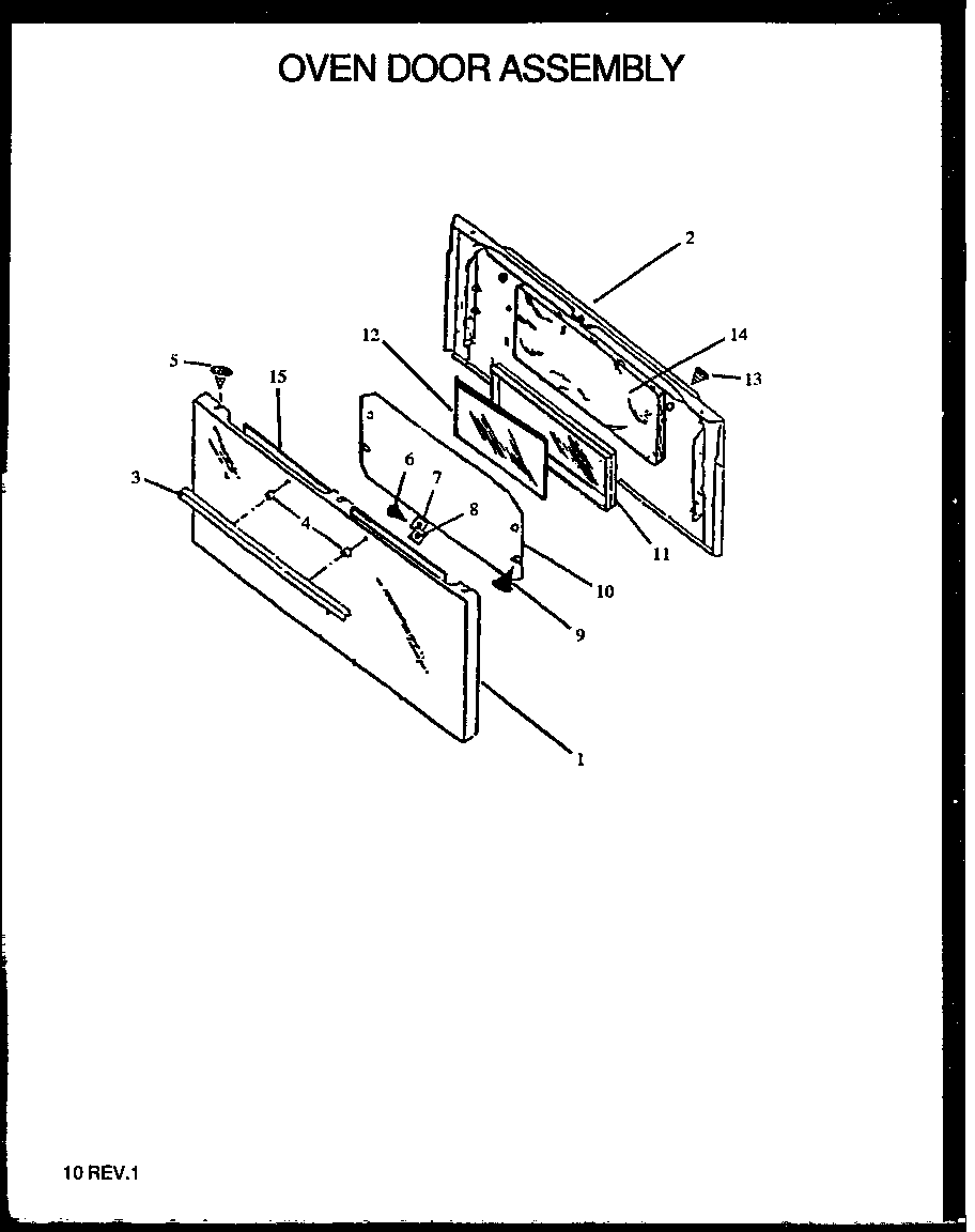 OVEN DOOR ASSEMBLY