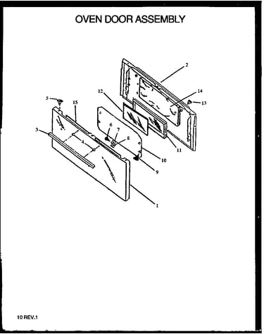 Oven door assembly