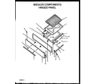 Amana SBK29FA/P1142362NL broiler components hinged panel diagram