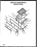Broiler components hinged panel