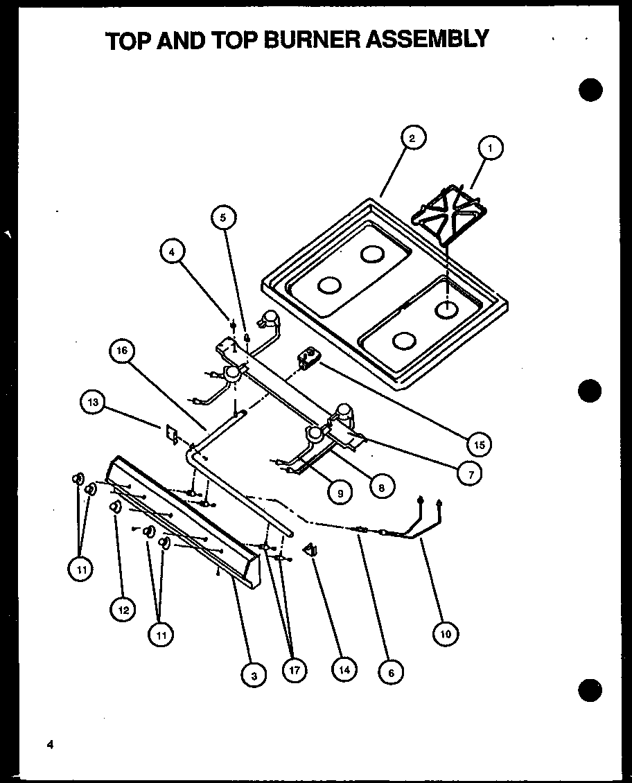 TOP AND TOP BURNER ASSEMBLY