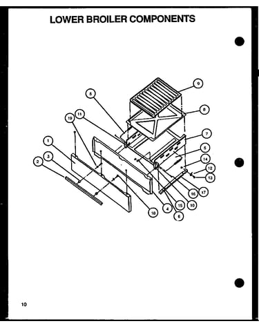 Lower broiler components