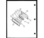 Caloric RLT307UW/P1141098NW oven door diagram