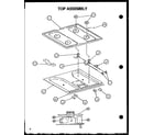 Caloric RLT359UCO/P1141108NW top assembly diagram