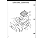 Caloric RLT359UCO/P1141108NW lower broil components diagram
