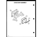 Caloric RLT359UCO/P1141108NW oven door assembly diagram