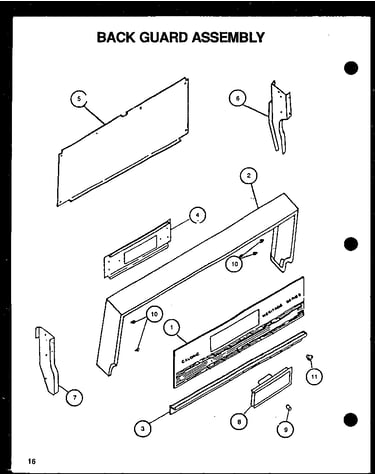 Back guard assembly