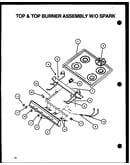 Top & top burnerassembly w/o spark (cbp22aa) (cbp24aa) (cbp24cb)