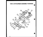 Amana CBP29AA top & top burner assembly w/spark (cbk26dby) (cbk26fcy) diagram