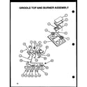 Amana CBK26CBY griddle top and burner assembly (cbk28fgy) diagram