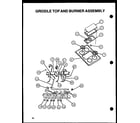 Amana CBK26DBY griddle top and burner assembly (cbk28fgy) diagram