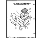 Amana CBP29AA lower broiler components (models with date codes prior to 92 (cbp24aa) (cbp26aa) (cbp26cby) (cbk28fgy) (cbp29aa) diagram
