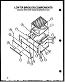 Lower broiler components (models with date codes prior to 92 (cbp24aa) (cbp26aa) (cbp26cby) (cbk28fgy) (cbp29aa)