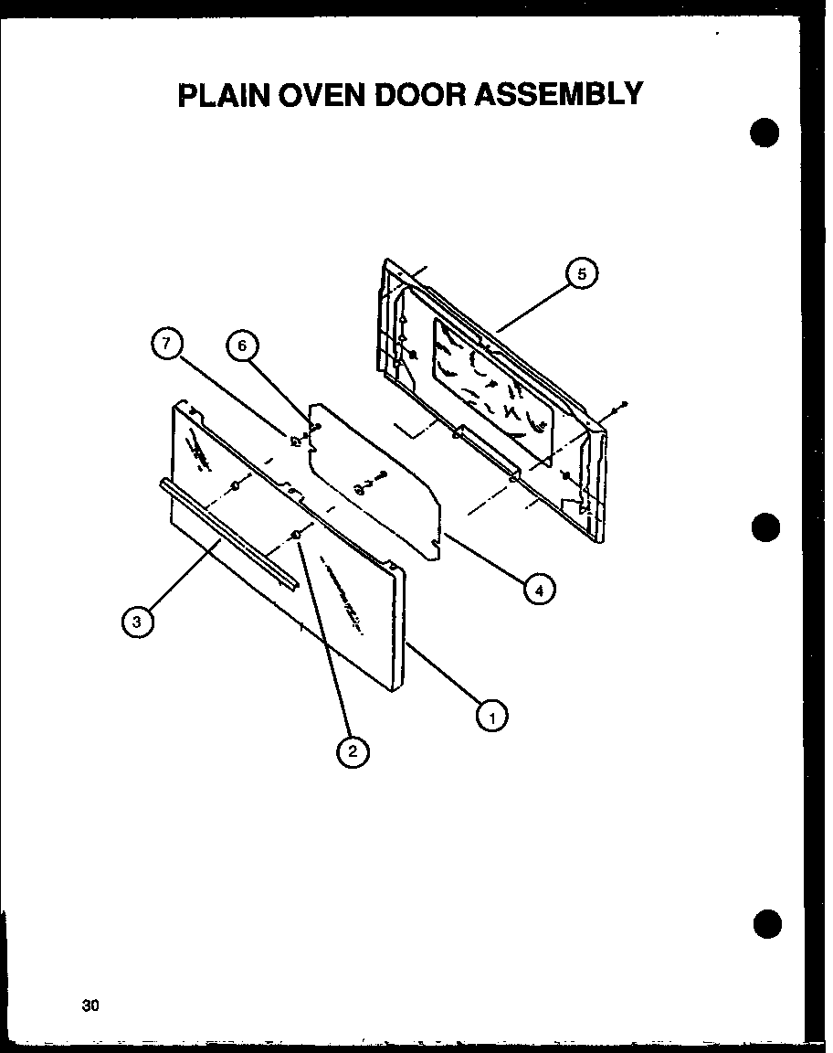 PLAIN OVEN DOOR ASSEMBLY (CBP22AA) (CBP24AA) (CBP26AA) (CBP29AA)